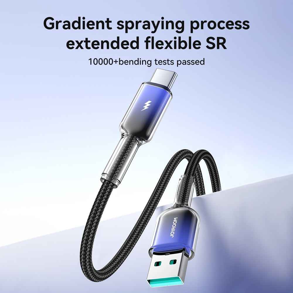 Uniqbuy For JOYROOM S-A42 Crystal Clear Series Fast Charging Data Cable, USB to Type-C Cable, Length: 1.2m(Black)