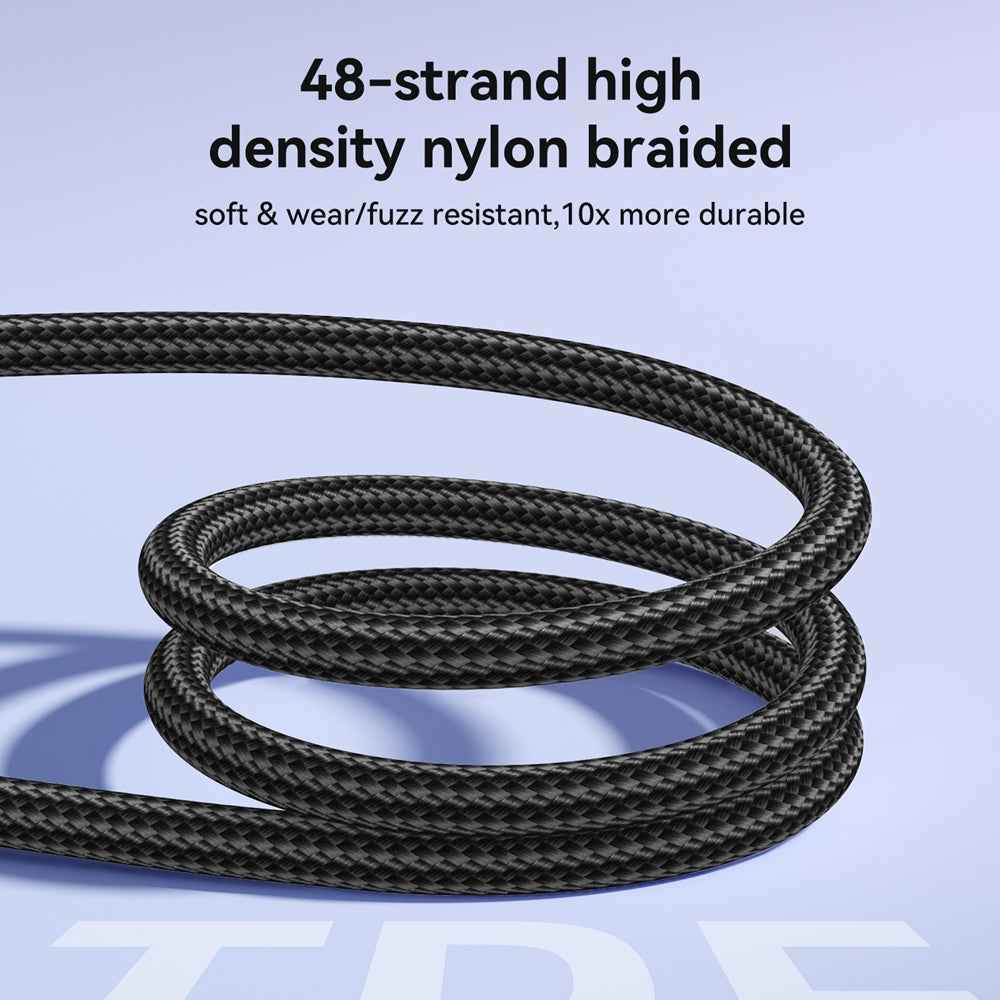 Uniqbuy For JOYROOM S-A42 Crystal Clear Series Fast Charging Data Cable, USB to Type-C Cable, Length: 1.2m(Black)