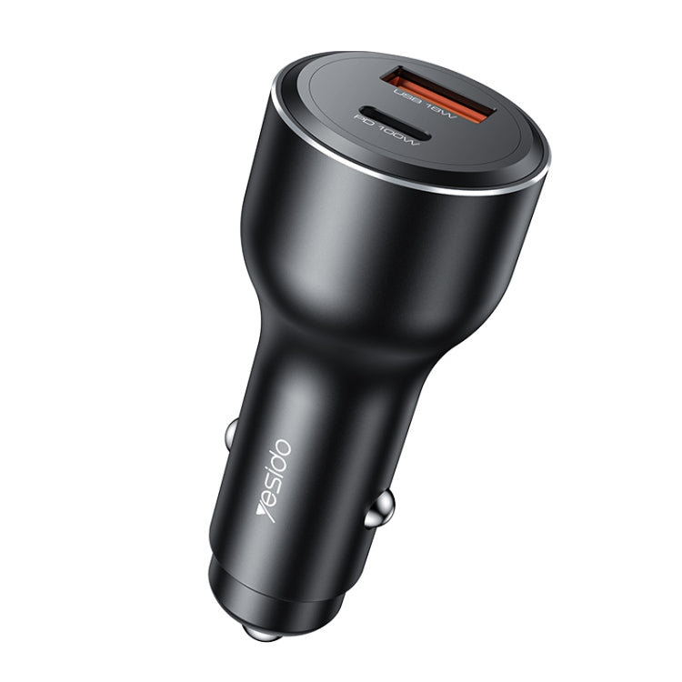 Yesido Y65 PD100W Type-C + QC18W USB Super Fast Car Charger(Black)