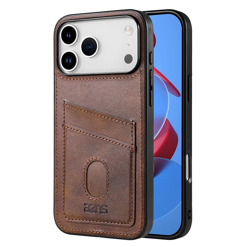 Compatible with iPhone 18 Pro & 17 Pro AZNS K1 Series Card Slot Business Phone Case - Brown