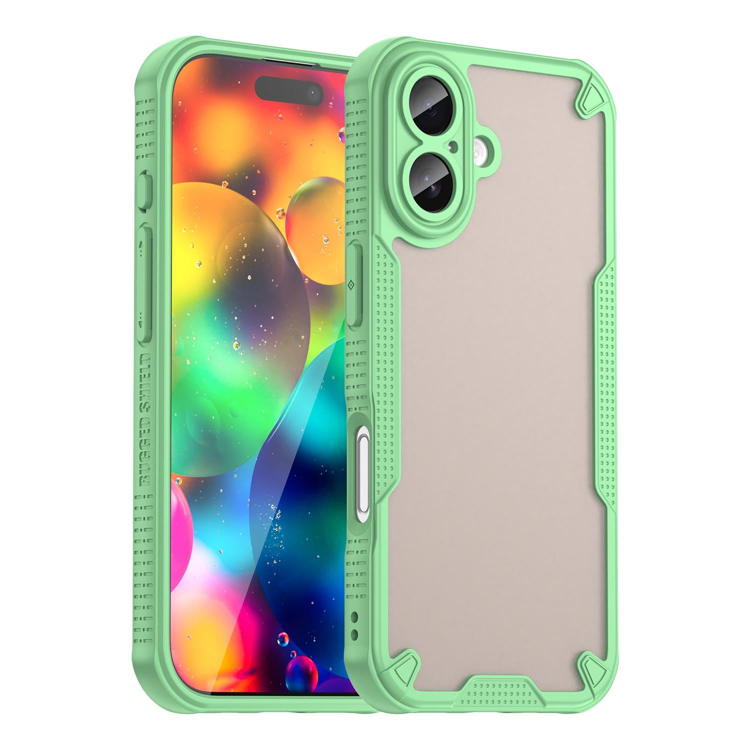 Compatible with iPhone 18 Armor Glaze PC Dual-Layer TPU Phone Case - Green