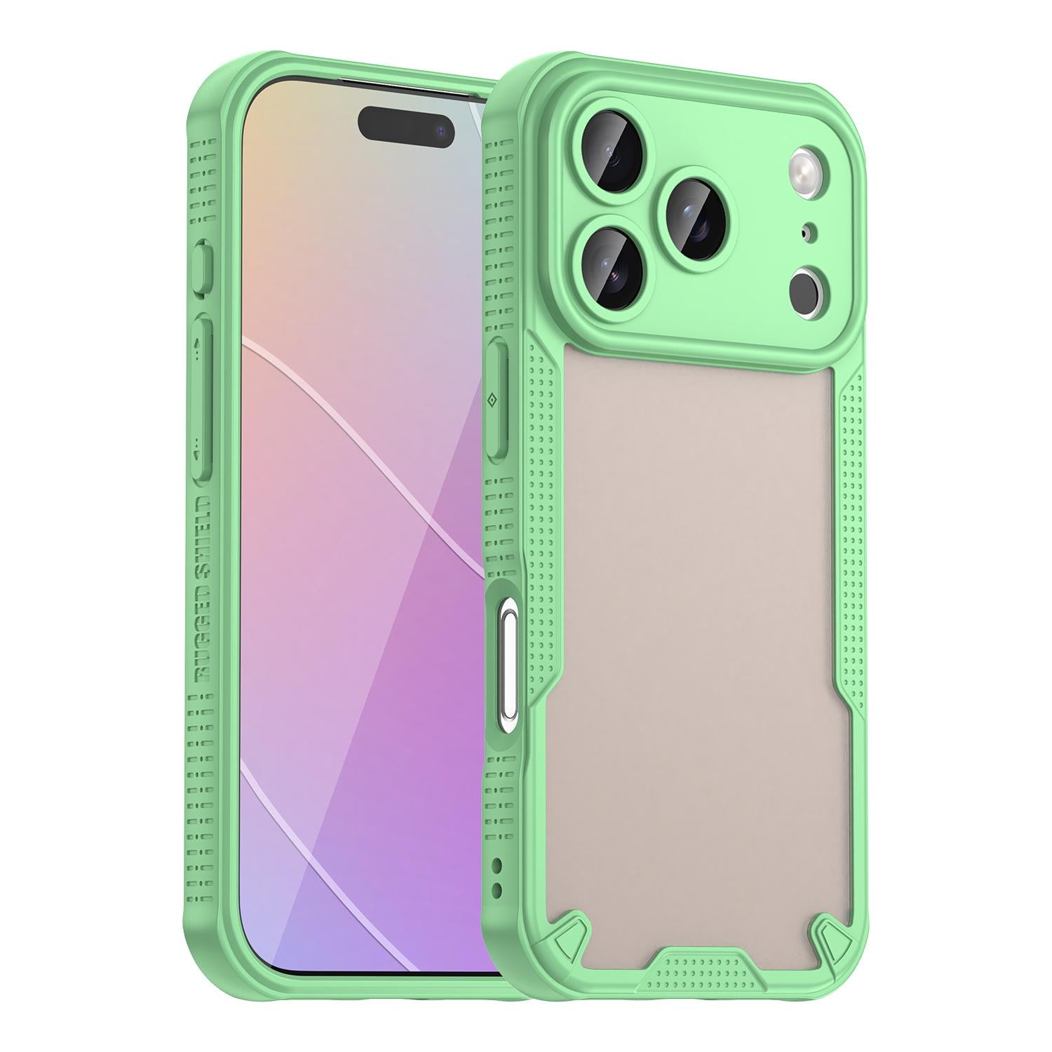 Compatible with iPhone 18 Pro Armor Glaze PC Dual-Layer TPU Phone Case - Green