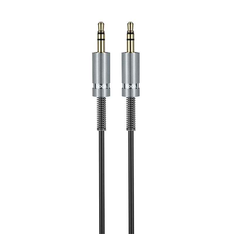 Uniqbuy For hoco UPA31 AUX 3.5mm Spring Audio Cable, Length: 3m(Black)