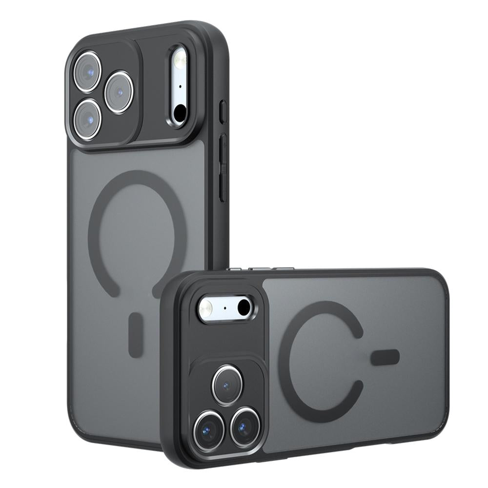 Compatible with iPhone 18 Pro C-type Armor MagSafe PC Dual-Layer TPU Phone Case - Frosted Black