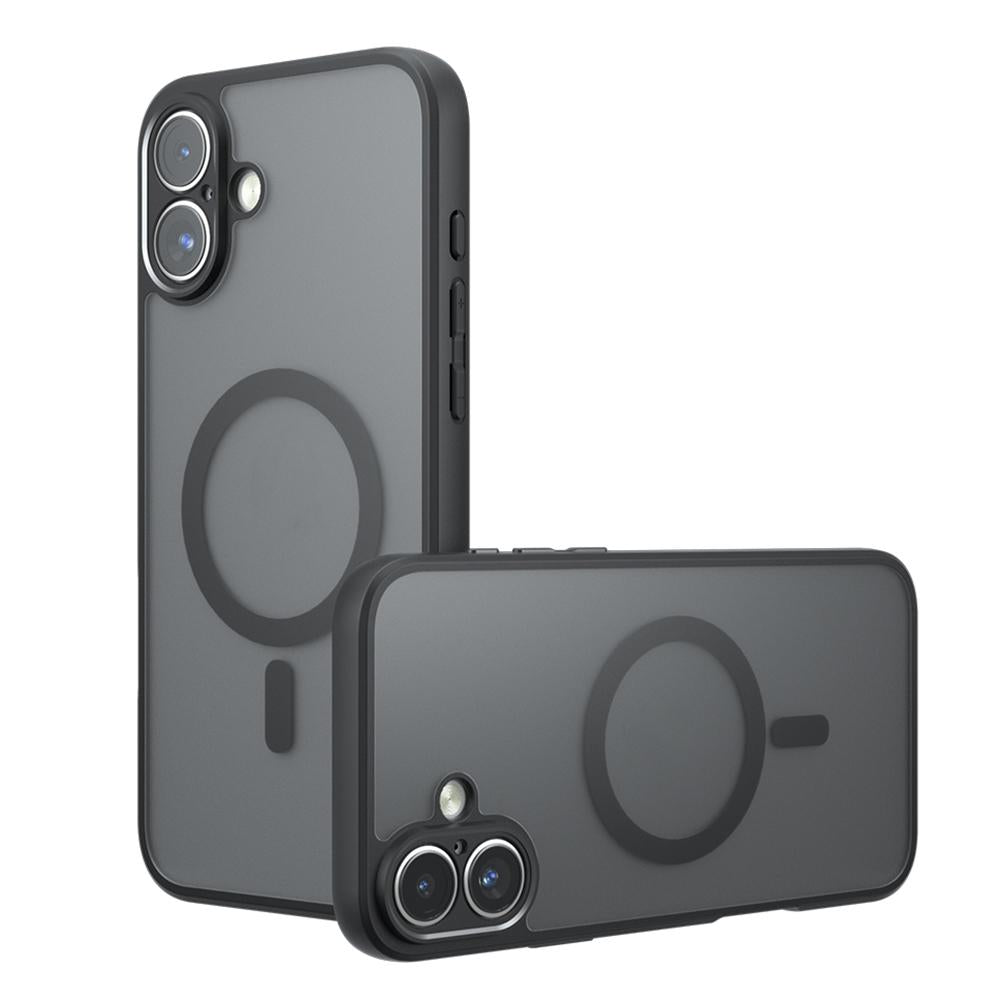 Compatible with iPhone 18 Armor MagSafe PC Dual-Layer TPU Phone Case - Frosted Black