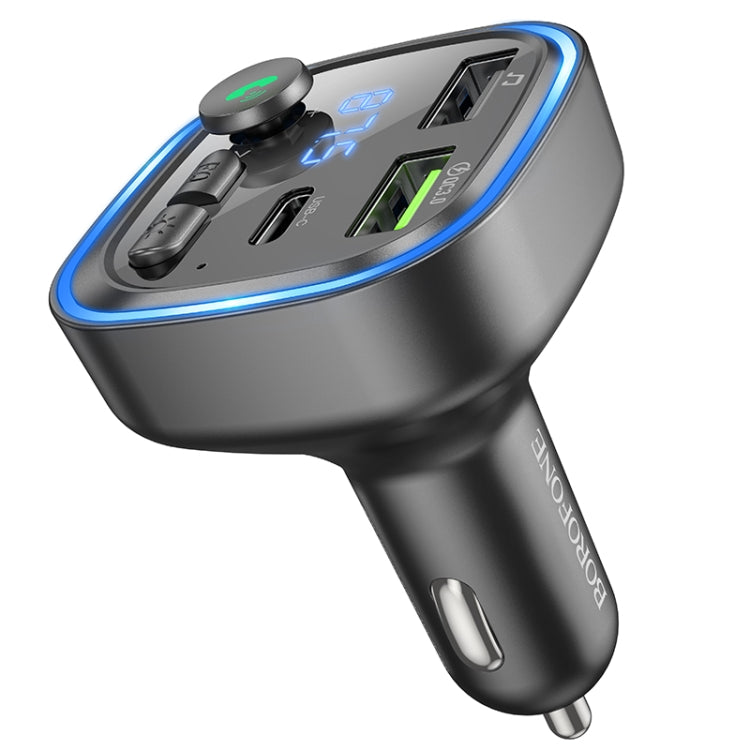 Borofone BC48 Broad Bluetooth 5.0 Car Wireless FM Transmitter(Black)