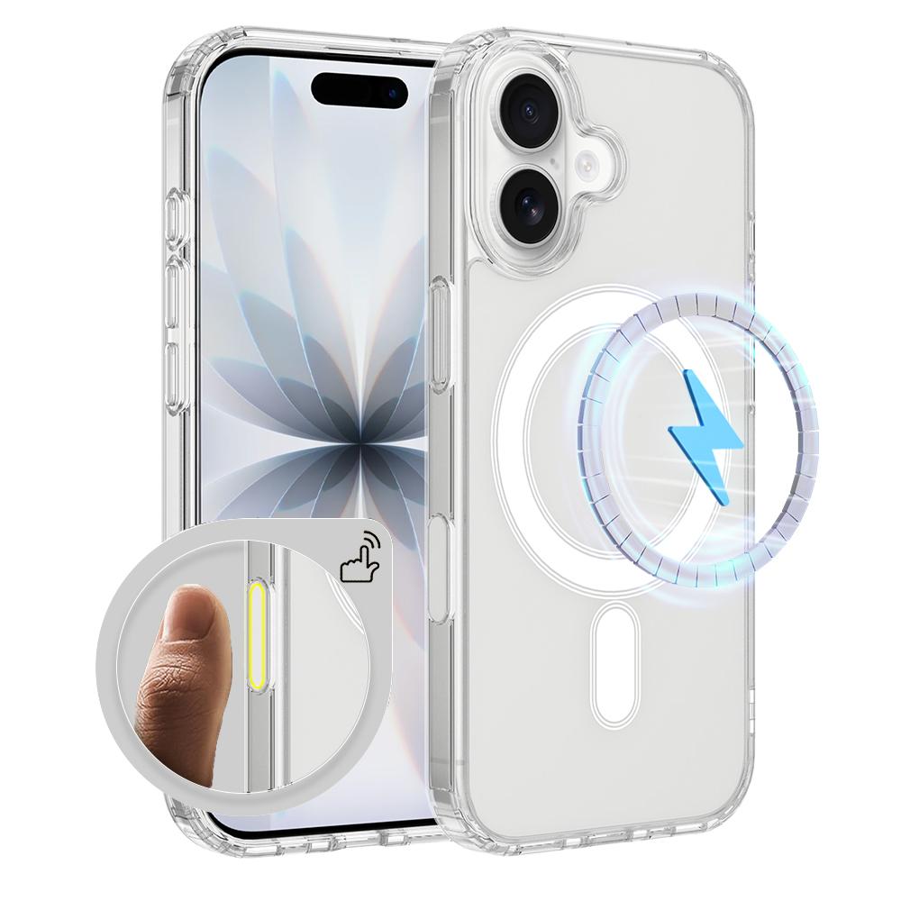 Compatible with iPhone 18 Camera Control Button Integrated MagSafe Clear Phone Case - Transparent
