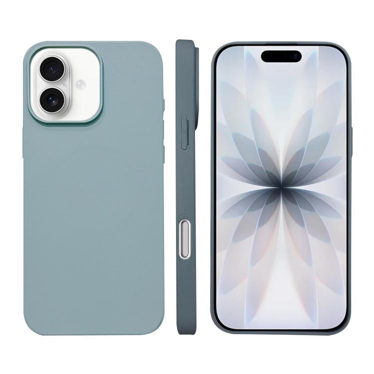 Compatible with iPhone 18 Liquid Silicone Phone MagSafe Case - Sierra Blue