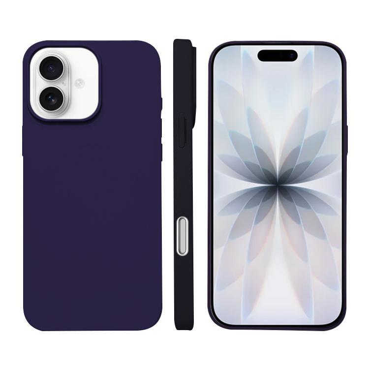 Compatible with iPhone 18 Liquid Silicone Phone MagSafe Case - Dark Purple
