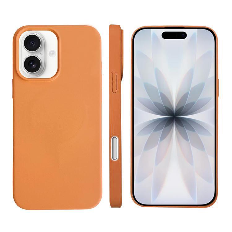 Compatible with iPhone 18 Liquid Silicone Phone MagSafe Case - Orange