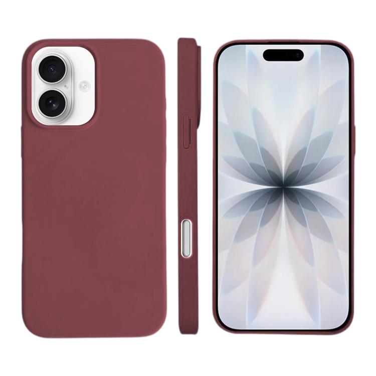 Compatible with iPhone 18 Liquid Silicone Phone MagSafe Case - Plum