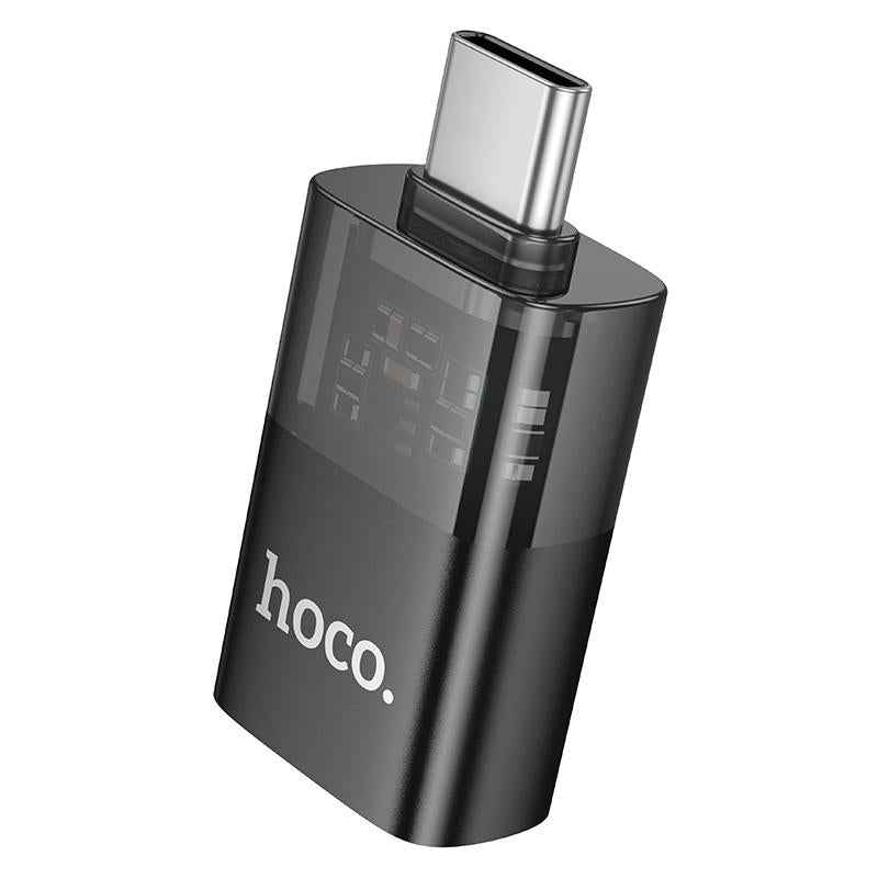 Uniqbuy For hoco UA36B USB-C / Type-C Male to USB Female OTG Transparent Adapter(Black)