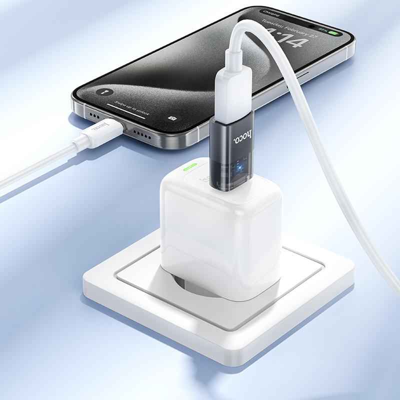 Uniqbuy For hoco UA36B USB-C / Type-C Male to USB Female OTG Transparent Adapter(Black)