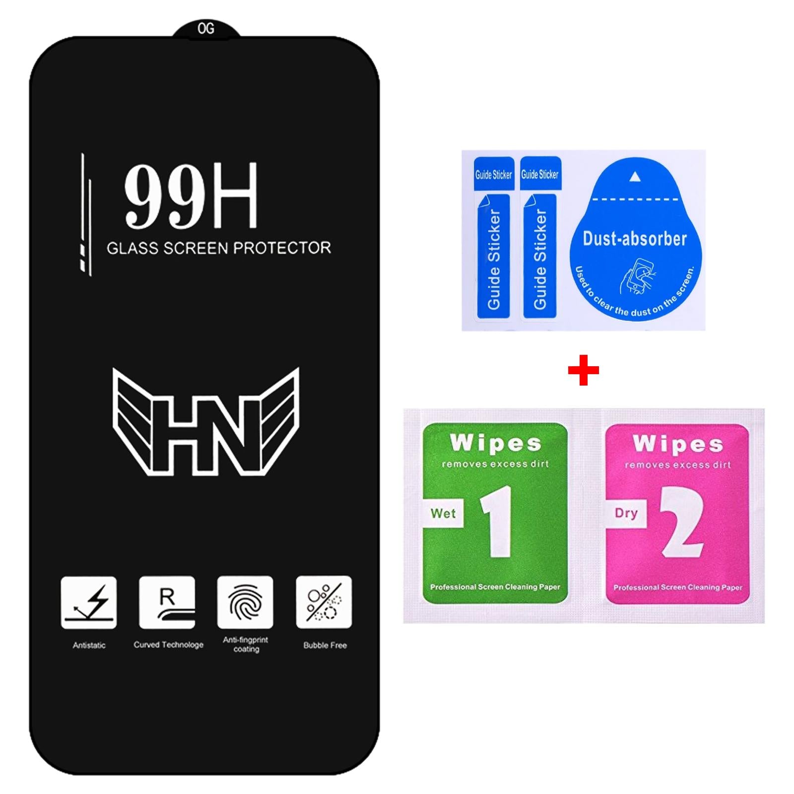 For Xiaomi Poco C51 High Aluminum Large Arc Full Screen Tempered Glass Film