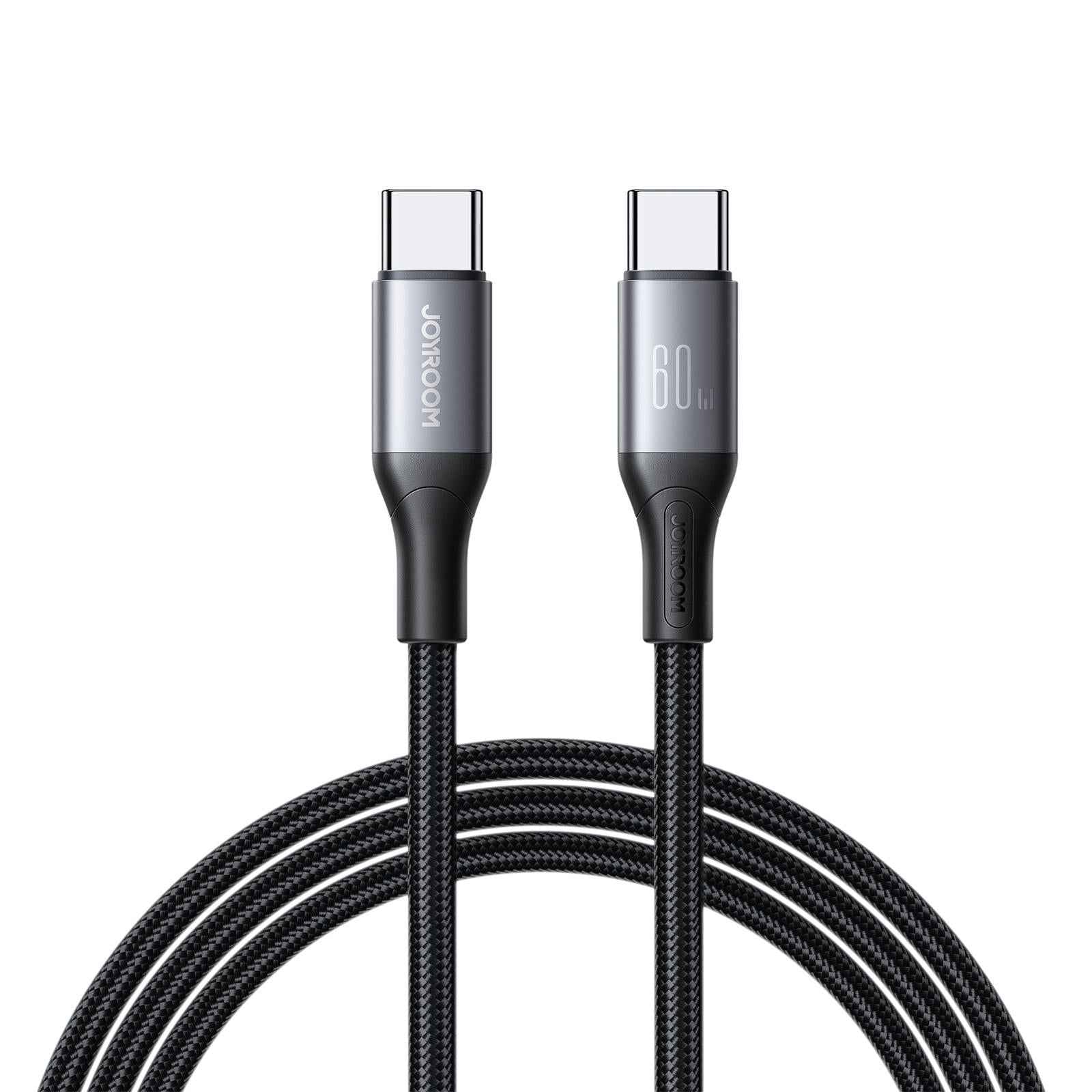 Uniqbuy For JOYROOM S-A28 Flash Series 480Mbps Fast Charging Data Cable, Type-C to Type-C Cable, Length: 1m(Black)