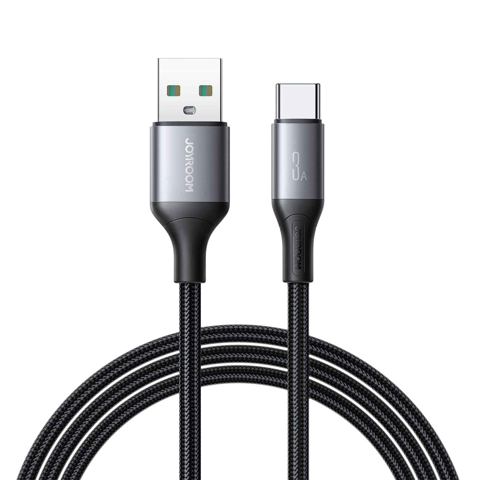Uniqbuy For JOYROOM S-A28 Flash Series 60W 480Mbps Fast Charging Data Cable, USB to Type-C Cable, Length: 2m(Black)