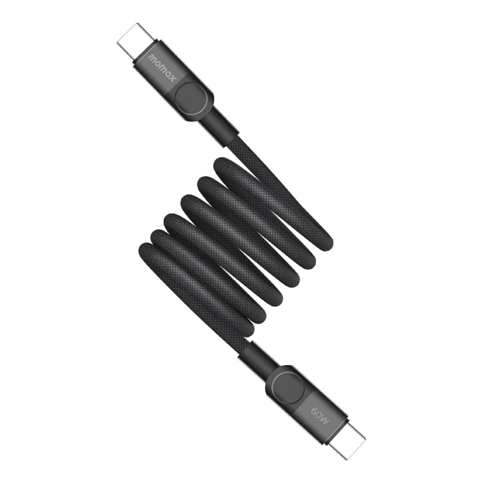 Momax Mag.Link Magnetic 60W USB-C / Type-C to USB-C / Type-C Data Cable, Length:1m(Black)