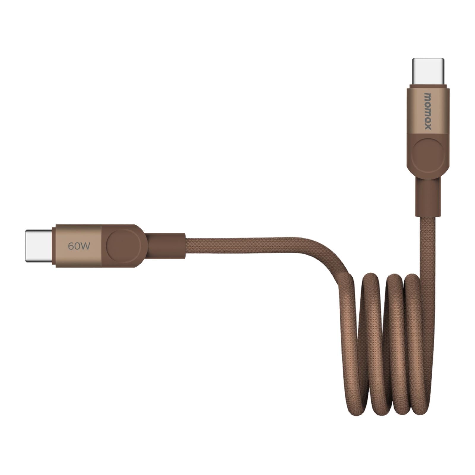 Momax Mag.Link Magnetic 60W USB-C / Type-C to USB-C / Type-C Data Cable, Length:1m(Gold)