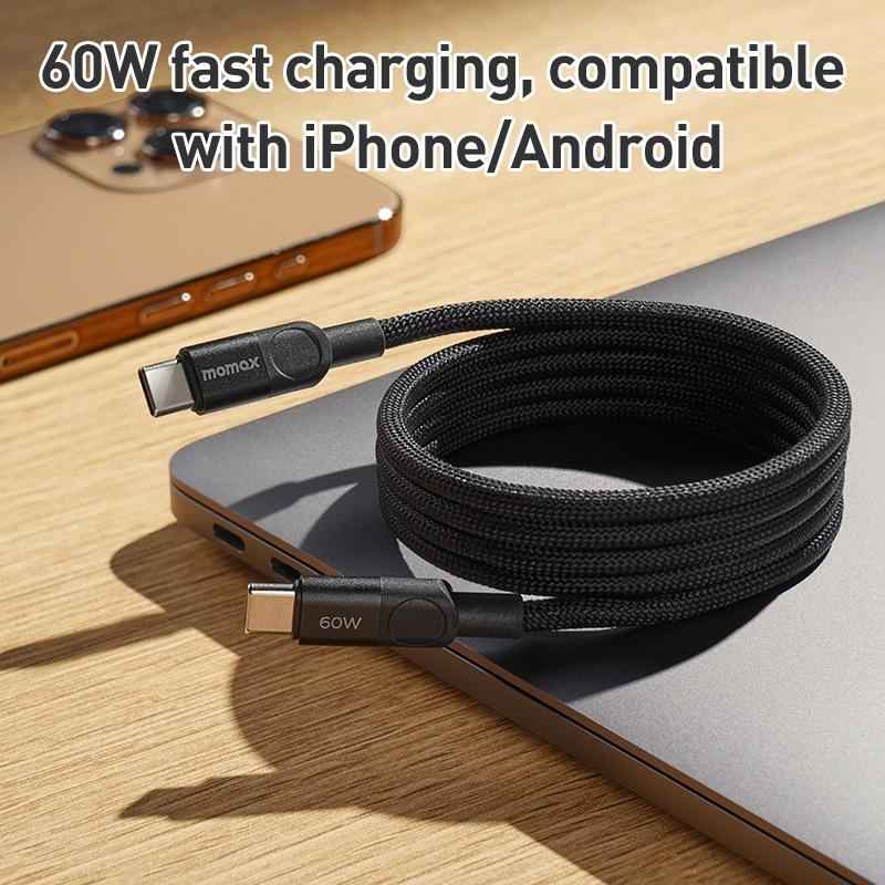 Uniqbuy For Momax Mag.Link Magnetic 60W USB-C / Type-C to USB-C / Type-C Data Cable, Length:1m(Gold)