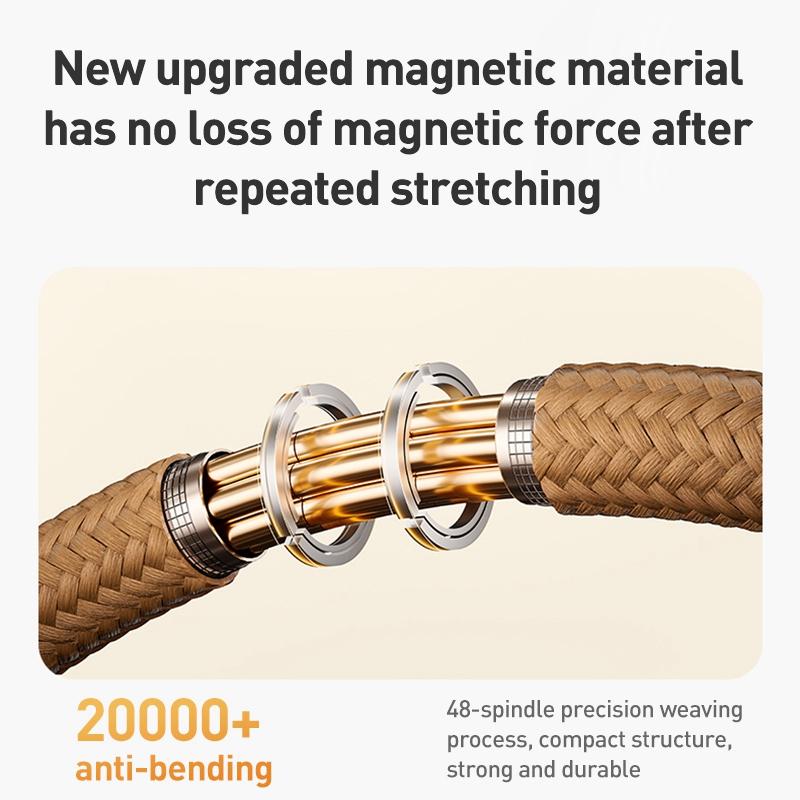 Momax Mag.Link Magnetic 60W USB-C / Type-C to USB-C / Type-C Data Cable, Length:1m(Gold)