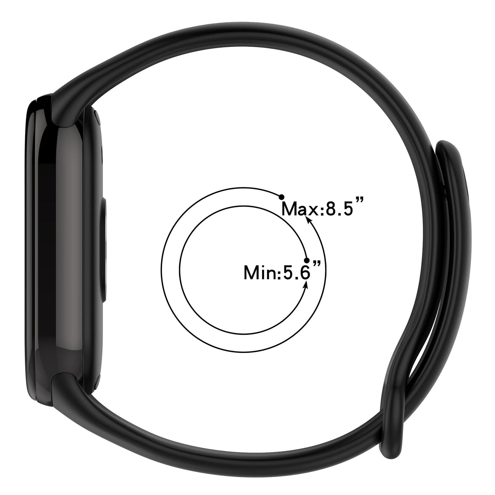 For Xiaomi Smart Band 10 / 9 / 8 xDfind Metal Buckle Solid Color Silicone Watch Band(Black)