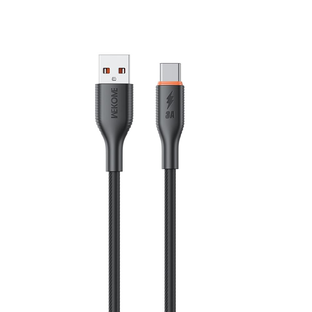 WK WDC-91a 66W USB to Type-C Silicone Data Cable, Length: 1m(Black)