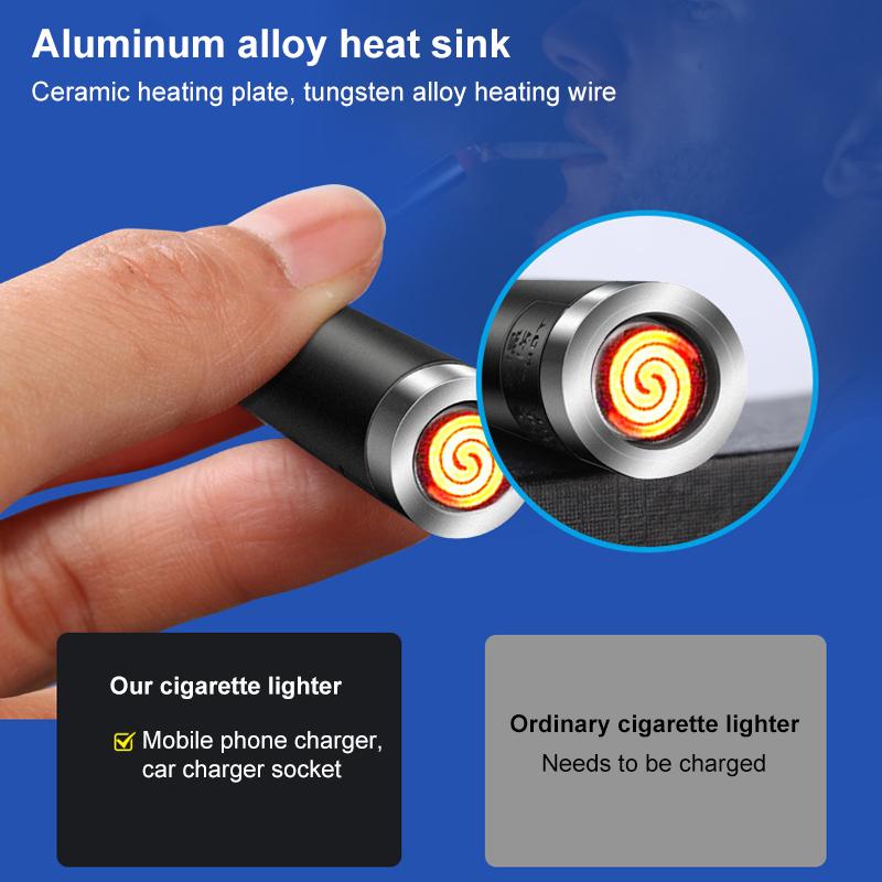 Type-C mini Car Cigarette Lighter(Dark Grey)