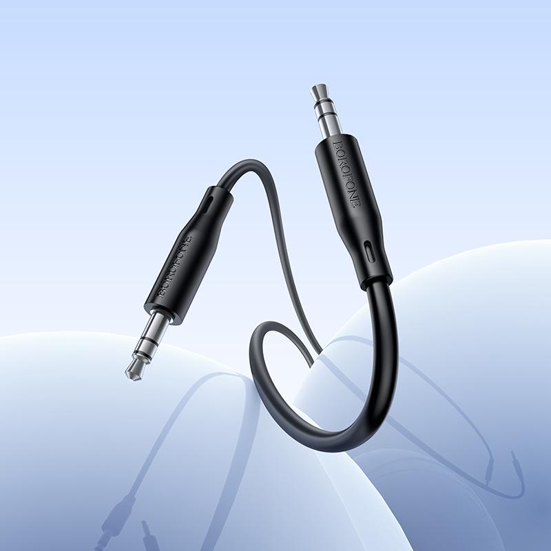 BOROFONE BL26 1m 3.5mm Male to Male Standard AUX Audio Cable(Black)