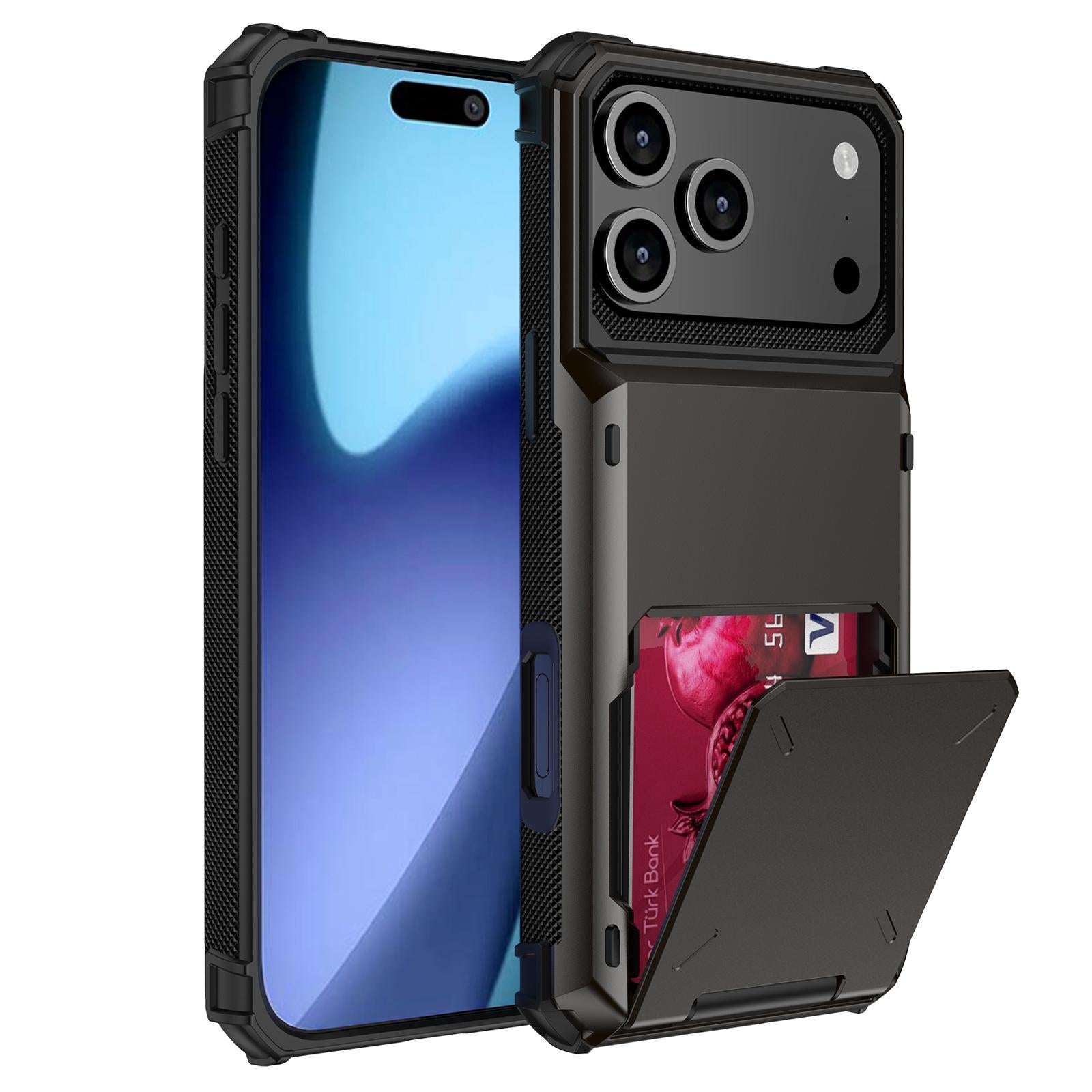 Compatible with iPhone 18 Pro Scratch-Resistant Shockproof Heavy Duty Rugged Armor Phone Case - Grey