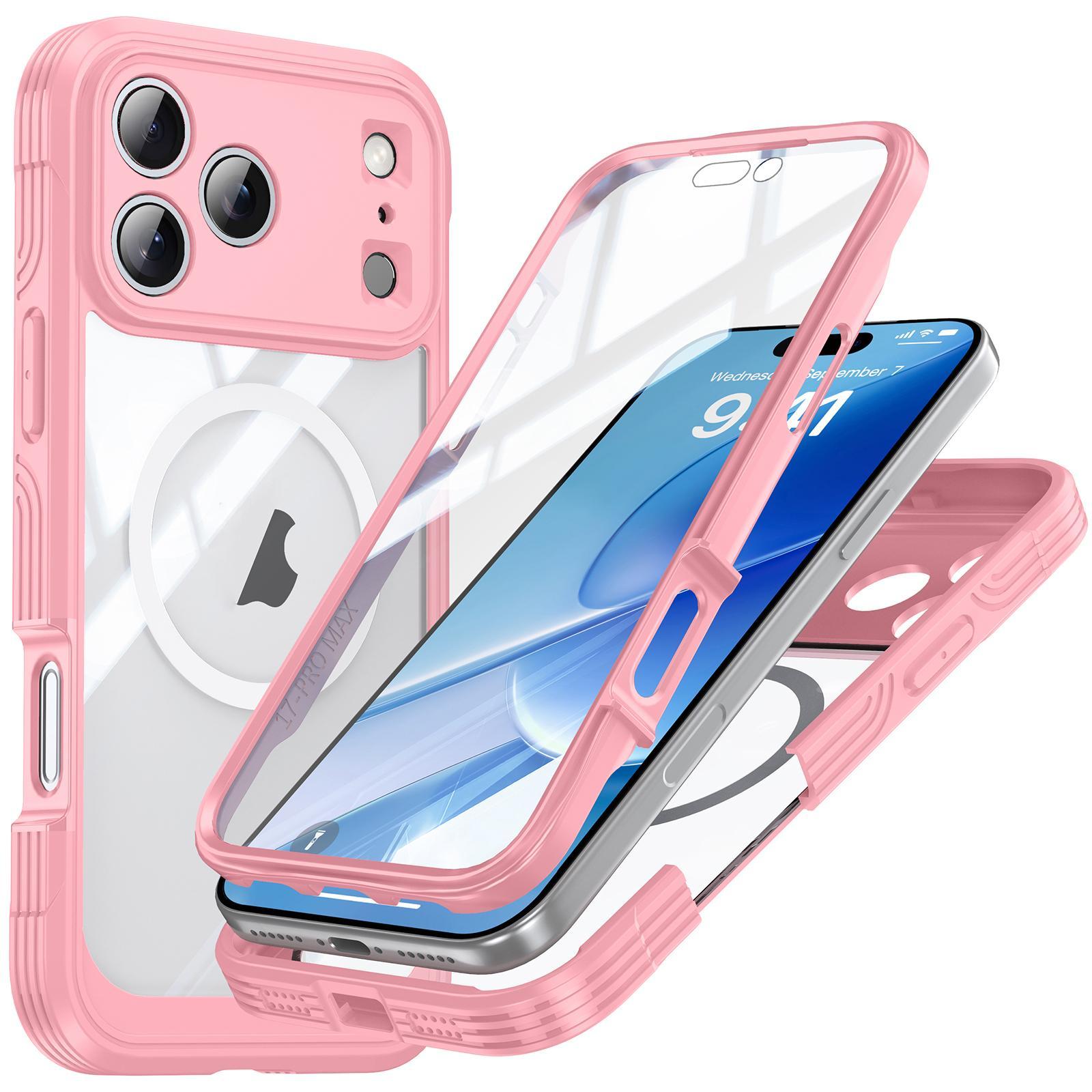 Compatible with iPhone 18 Pro RedPepper Tempered Glass MagSafe Phone Case - Pink