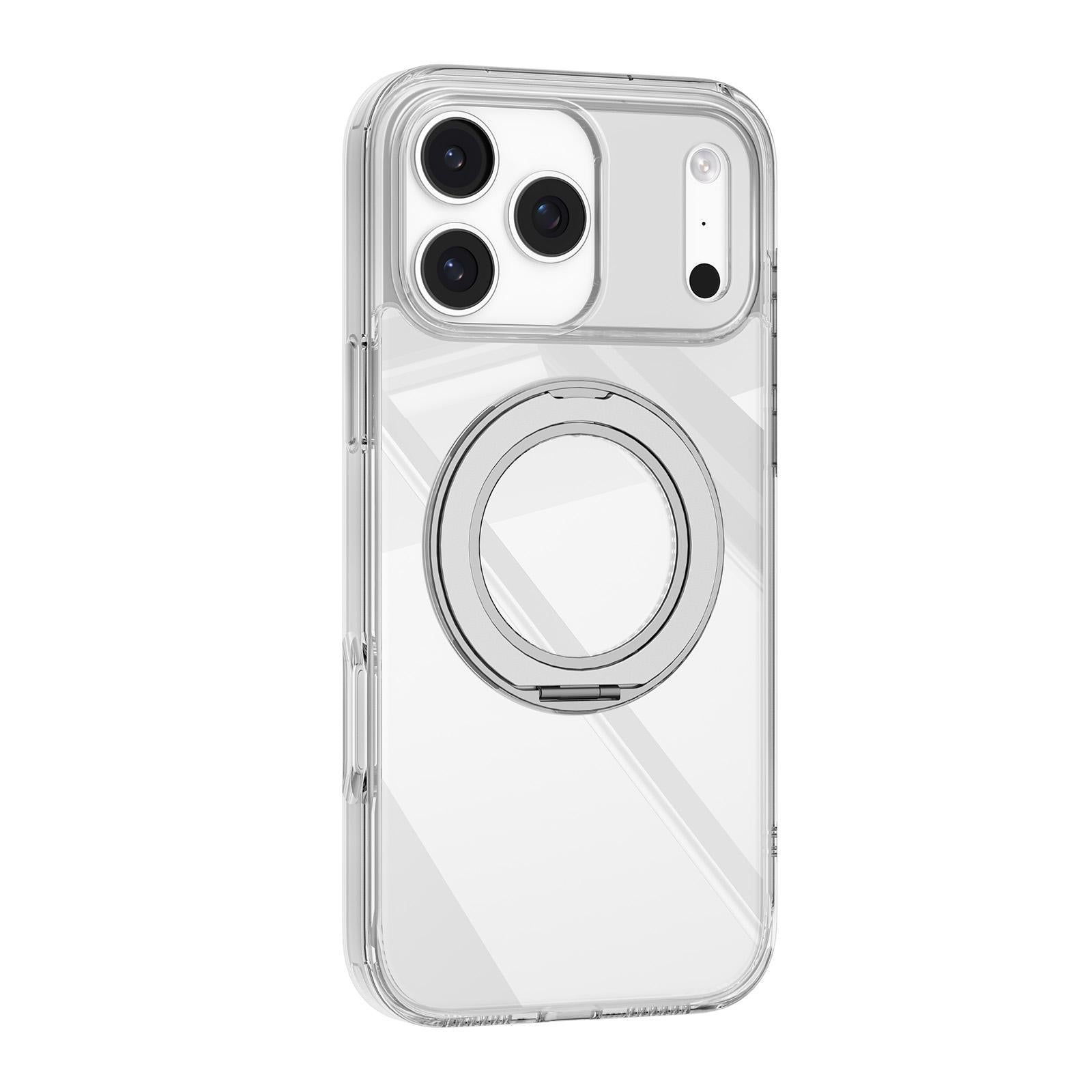 Compatible with iPhone 18 Pro Mutural Ice Amber Series MagSafe Holder TPU Phone Case - Transparent