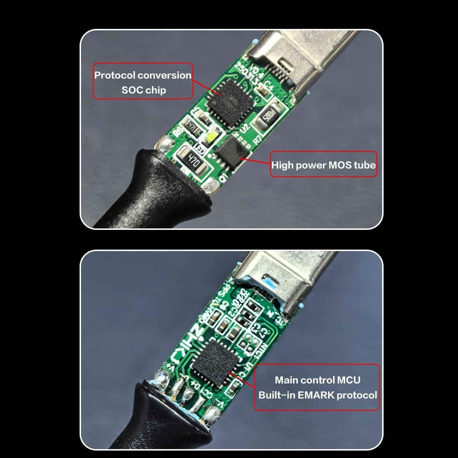 Uniqbuy For i2C Turbo PPS Protocol Conversion Cable Universal Flash Charging Cable, Model:TU2 120W