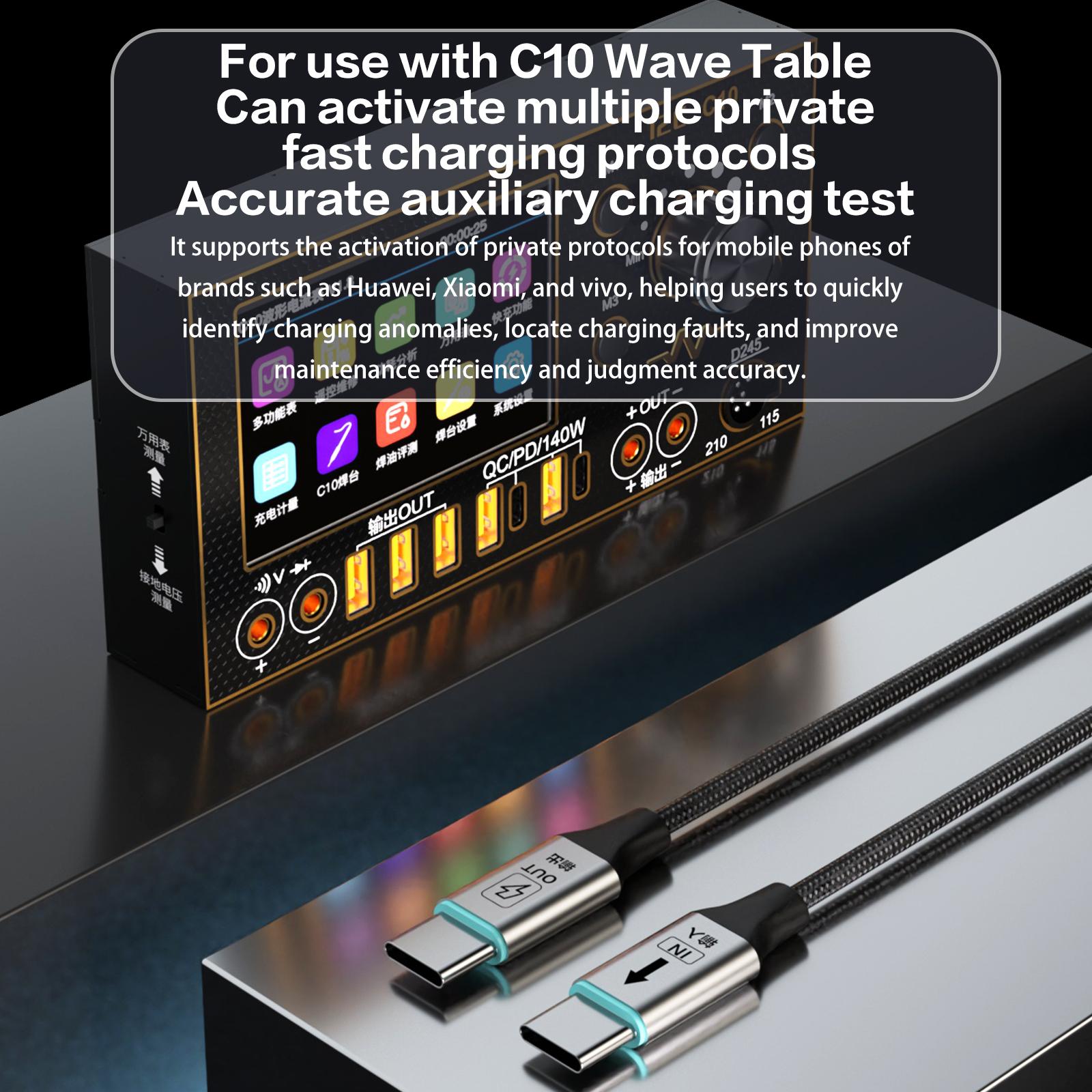 i2C Turbo PPS Protocol Conversion Cable Universal Flash Charging Cable, Model:TU2 120W