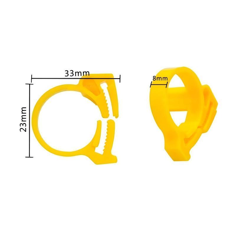 Animal Poultry Foot Ring with TK4100 Chip RFID LF Animal Cable Tie Labels, Size:33 x 23 x 0.8mm