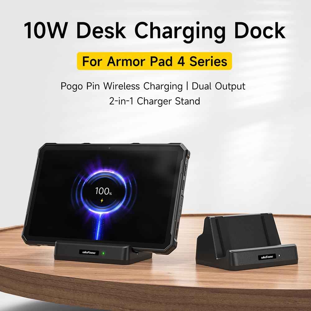 Uniqbuy For Ulefone 10W Desk Charging Dock For Armor Pad 4 Series(Black)