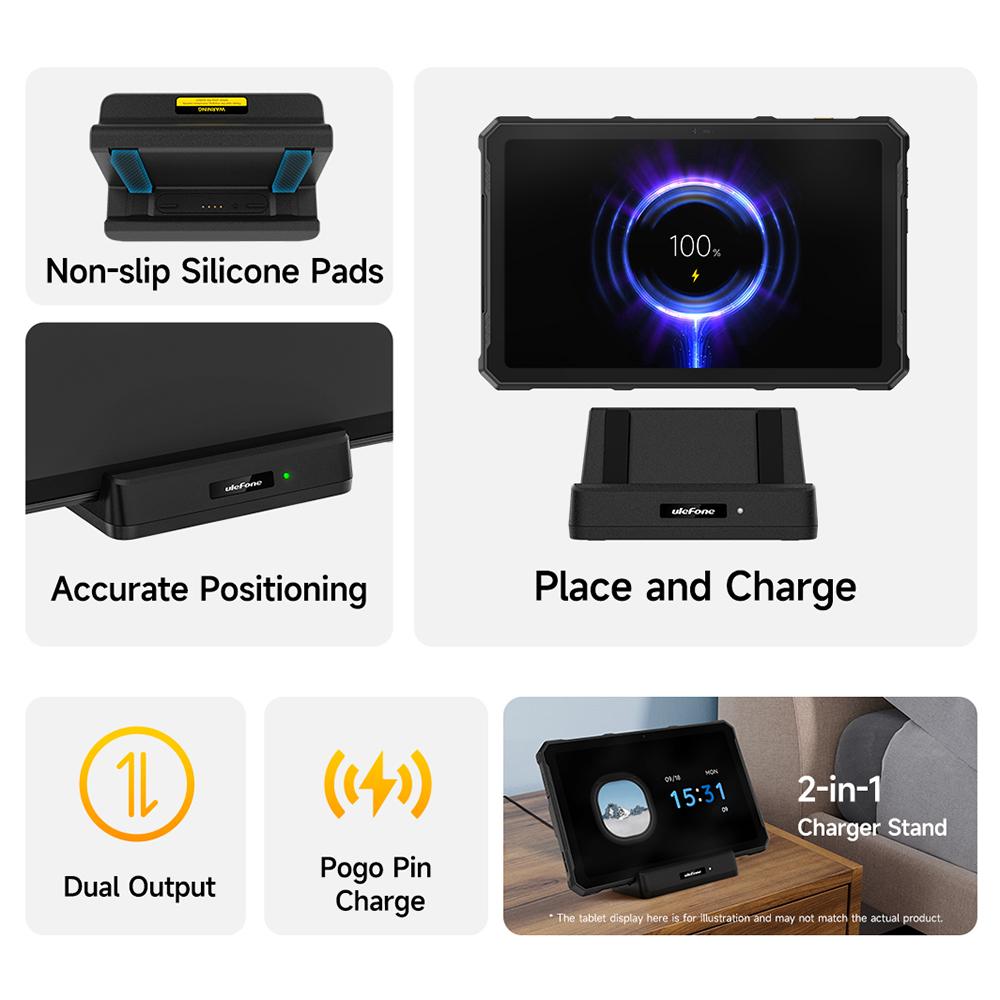 Ulefone 10W Desk Charging Dock For Armor Pad 4 Series(Black)