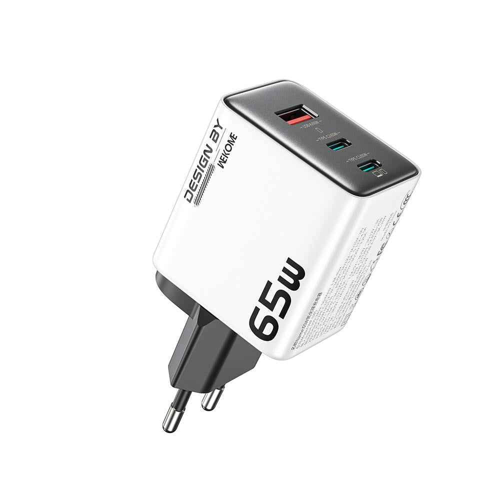 Uniqbuy For WK WP-U45 Keylour 65W Type-Cx2, USB GaN Charger, Plug:EU Plug(White)
