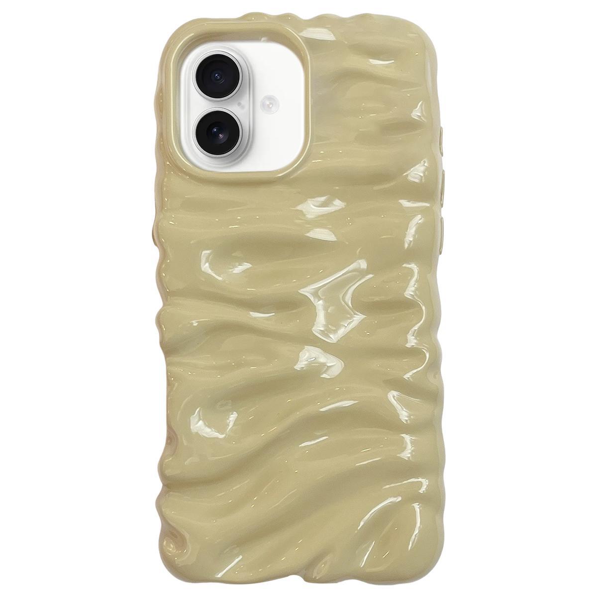 Compatible with iPhone 18 Cream Texture Electroplating TPU Full Coverage Phone Case - Lemon Yellow