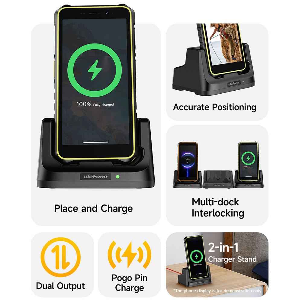 Uniqbuy For For Ulefone RugKing 2 Pro Ulefone USB-C / Type-C Desk Charging Dock(Black)