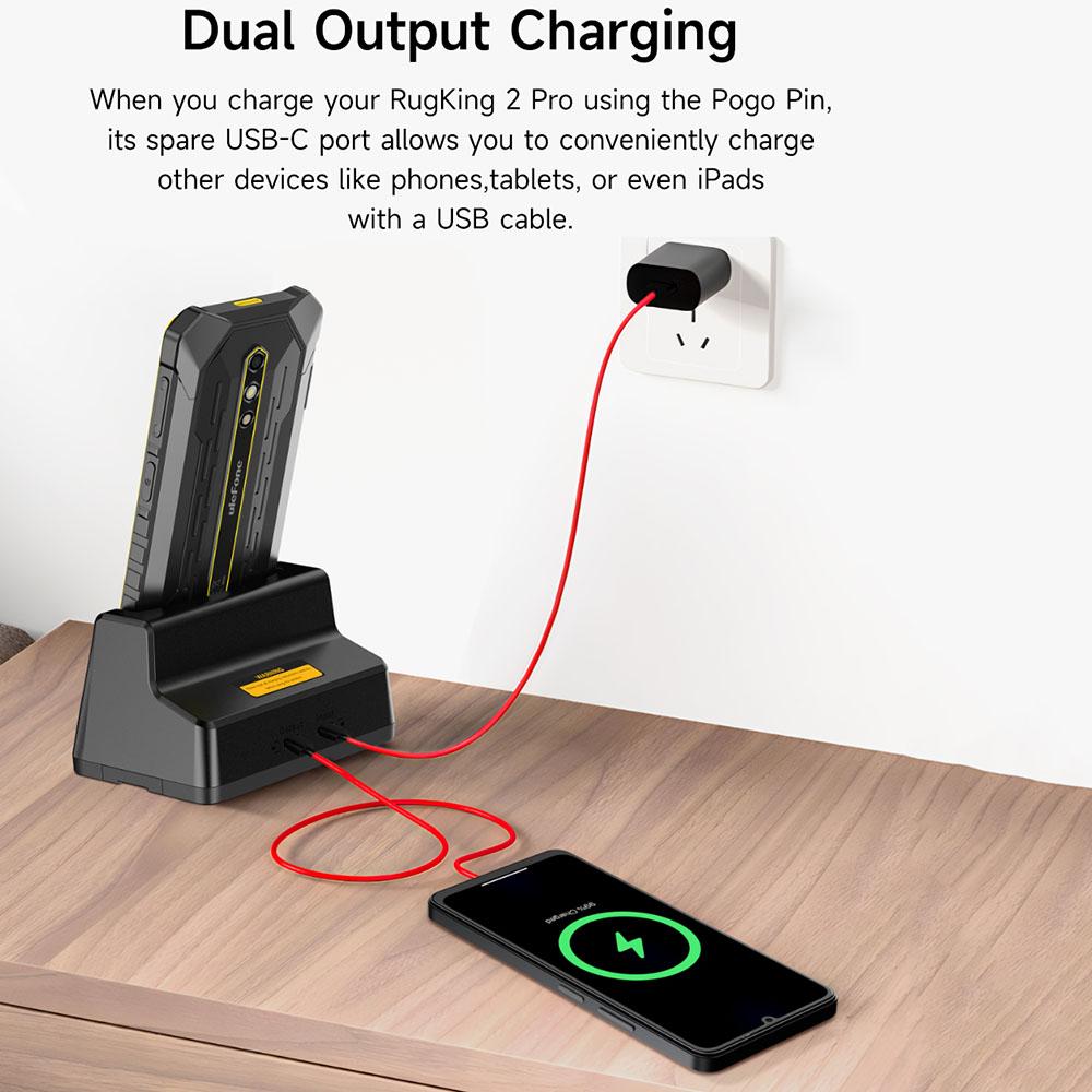 For Ulefone RugKing 2 Pro Ulefone USB-C / Type-C Desk Charging Dock(Black)