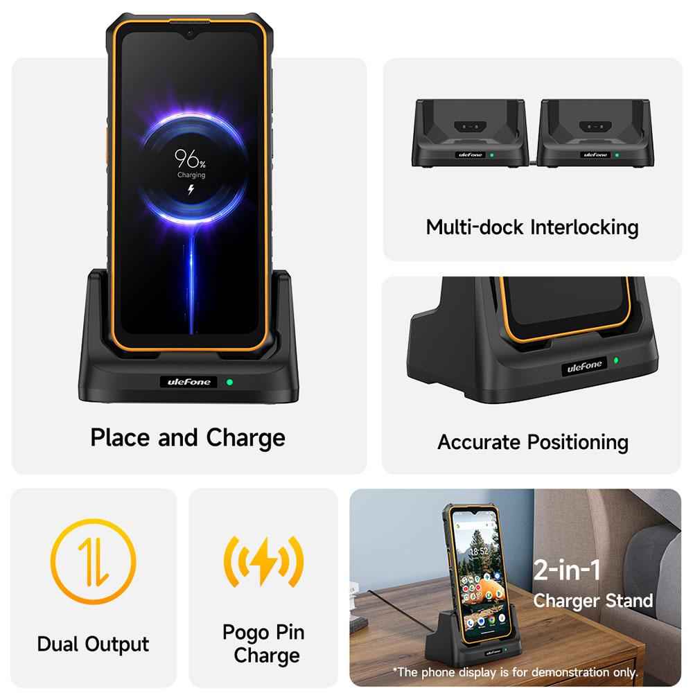 Uniqbuy For For Ulefone RugKing 3 Pro Ulefone USB-C / Type-C Desk Charging Dock(Black)