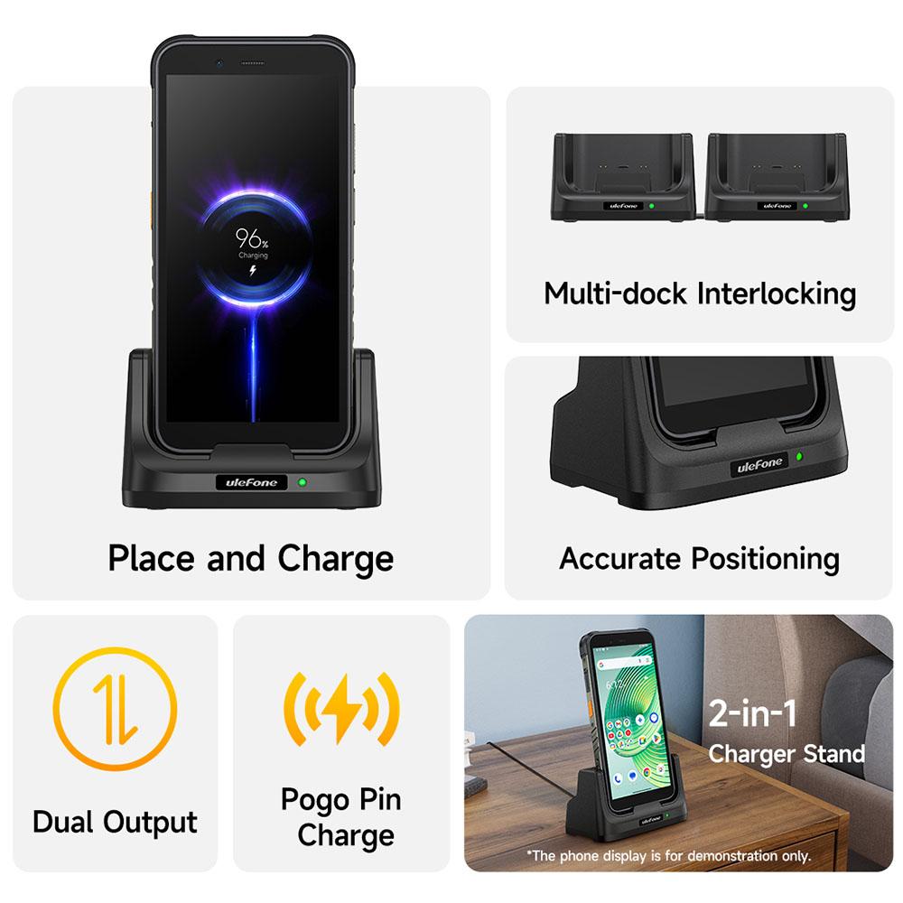 For Ulefone RugKing Ulefone USB-C / Type-C Desk Charging Dock(Black)