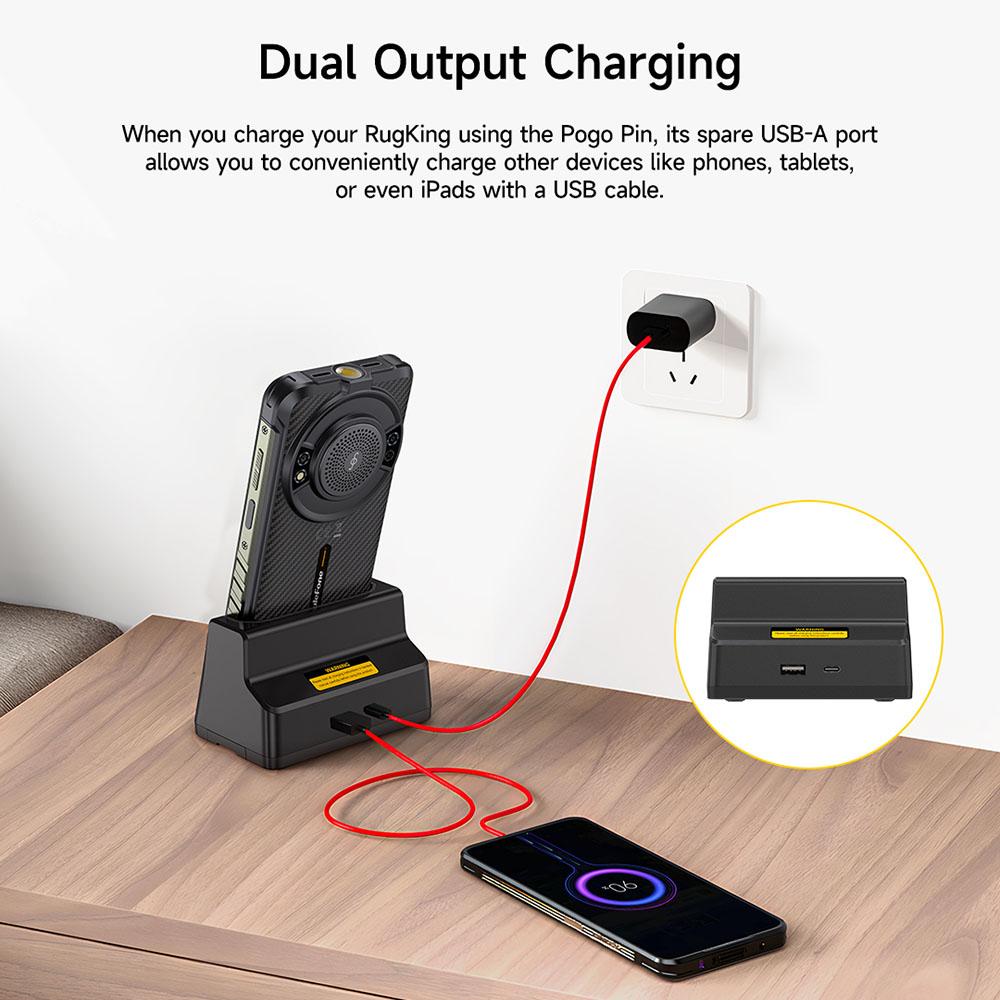 For Ulefone RugKing Ulefone USB-C / Type-C Desk Charging Dock(Black)