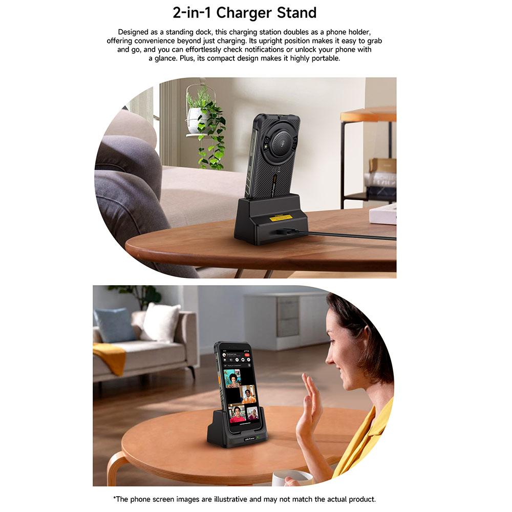 For Ulefone RugKing Ulefone USB-C / Type-C Desk Charging Dock(Black)
