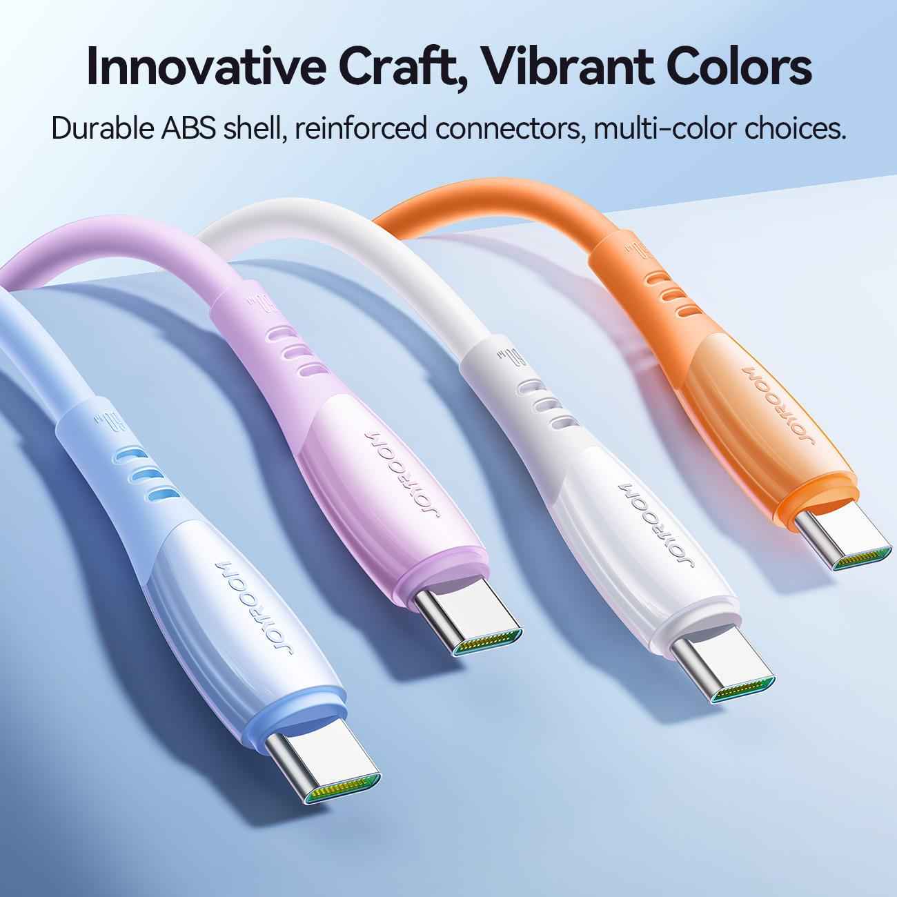 Uniqbuy For JOYROOM S-A59 Vibrant Series 60W Type-C to Type-C Fast Charging Data Cable, Length:1.2m(Blue)