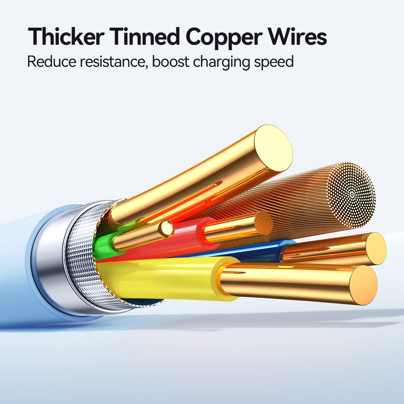 JOYROOM S-A59 Vibrant Series 60W Type-C to Type-C Fast Charging Data Cable, Length:1.2m(Blue)