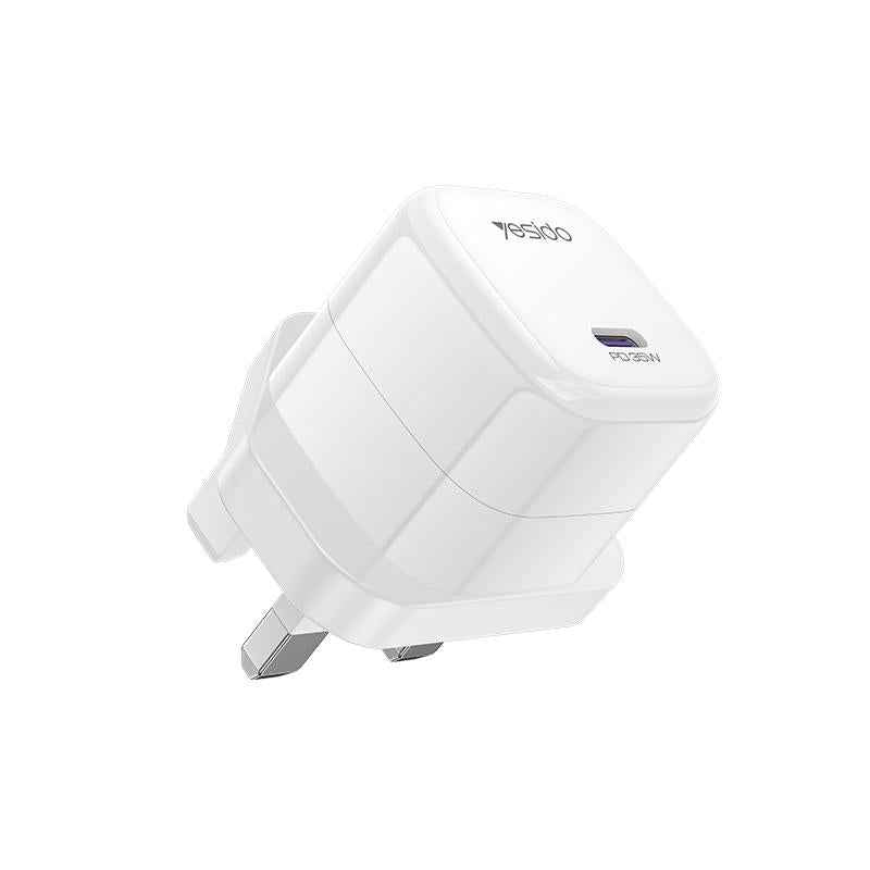 Uniqbuy For Yesido YC149 PD 35W Type-C Mini Ice Cube Fast Charger, Plug:UK Plug(White)