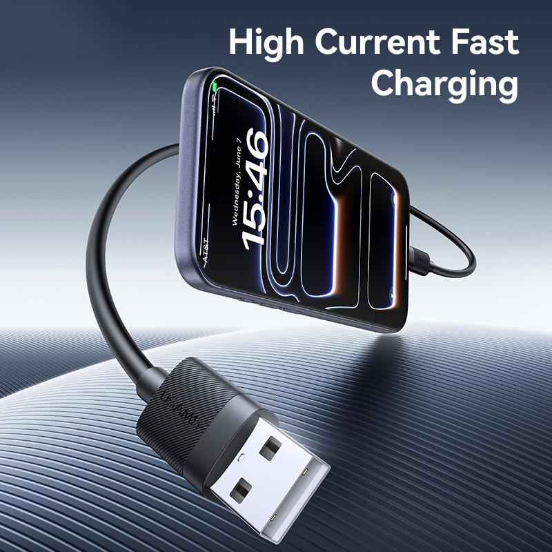 Uniqbuy For USAMS SJ777 U94 USB to Type-C 3A Fast Charging Data Cable, Length:1m(Black)