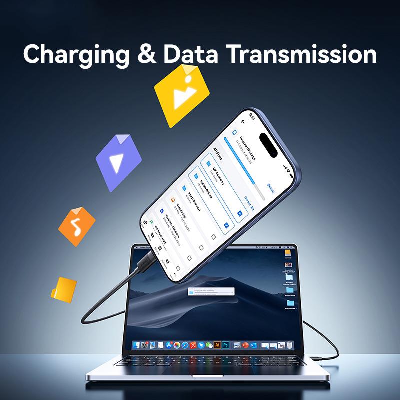 USAMS SJ777 U94 USB to Type-C 3A Fast Charging Data Cable, Length:1m(Black)