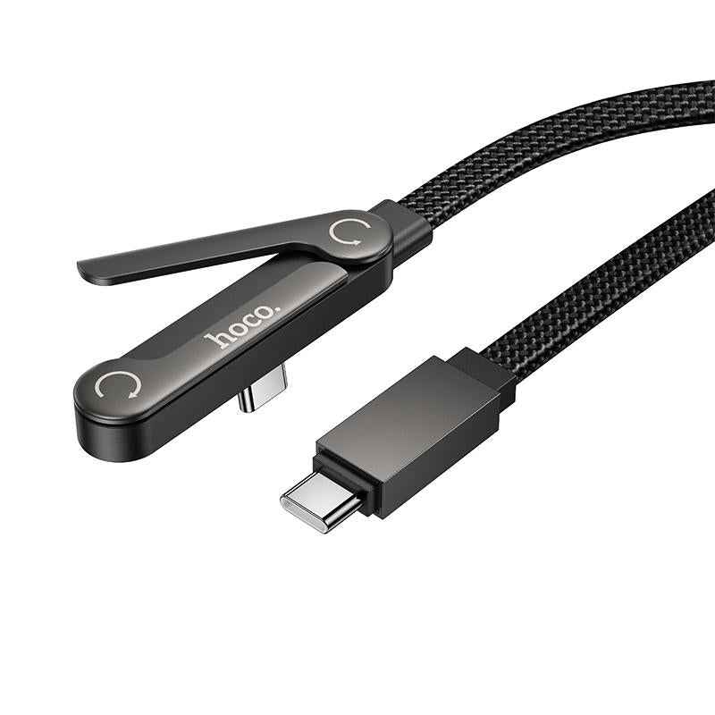 Uniqbuy For hoco U150 60W Type-C to Type-C Charging Cable with Stand, Cable Length: 1.2m(Black)